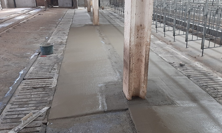 Betonfelület javítás és kopásálló bevonat alkalmazása